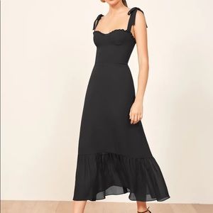 NWT Reformation Nikita dress in black